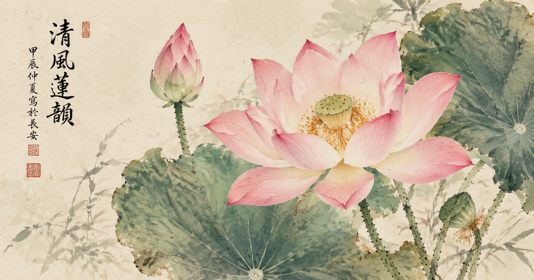 Flor de loto pintura tradicional china: Nghệ thuật tinh tế và ý nghĩa sâu sắc - image 2
