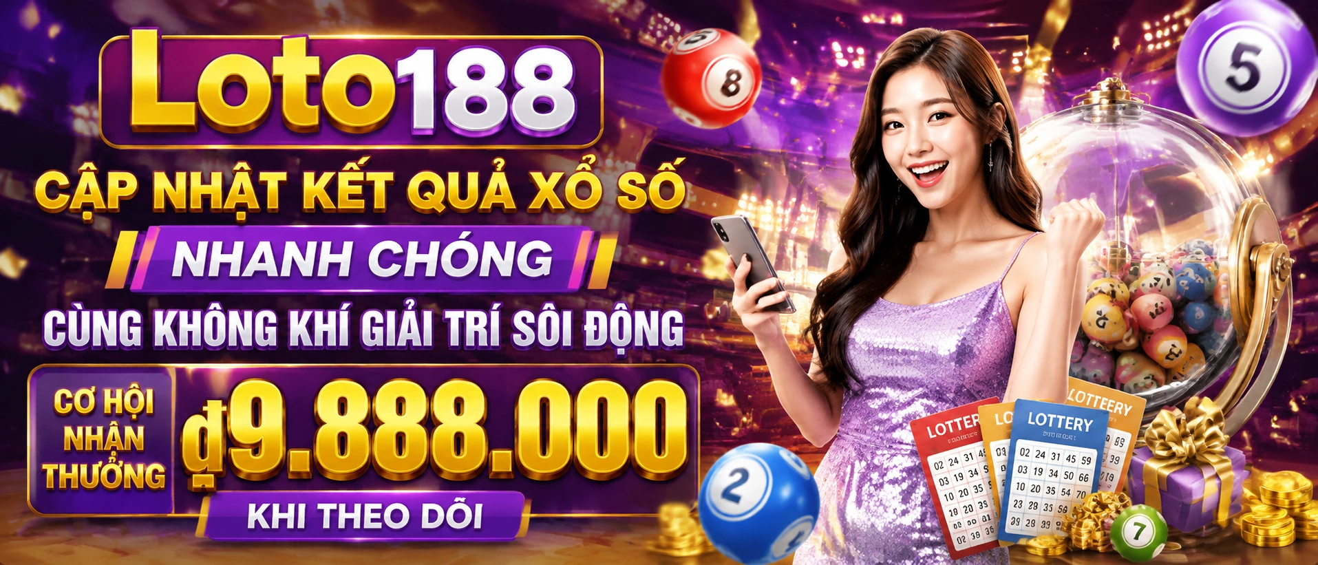 Giao diện xổ số mobile loto188.com.bz